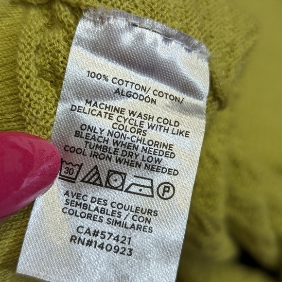 Nwt Loft Outlet Lime Green V Neck Summer Cotton Sweater M - Picture 9 of 12